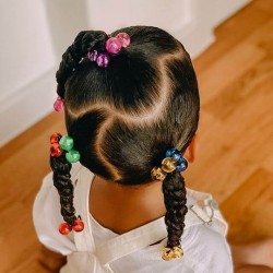 8 Vavas - Hair Bobbles - Elastiques avec boules décoratives - Toniques