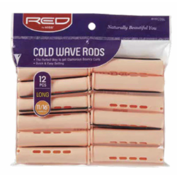 12 Cold Wave Rods - Long - Peach - 11/16 inch