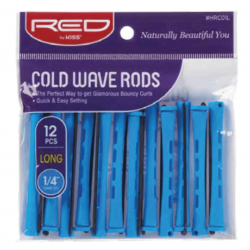 12 Cold Wave Rods - Rouleaux Bouclants - Bleu - Diamètre 0,6cm
