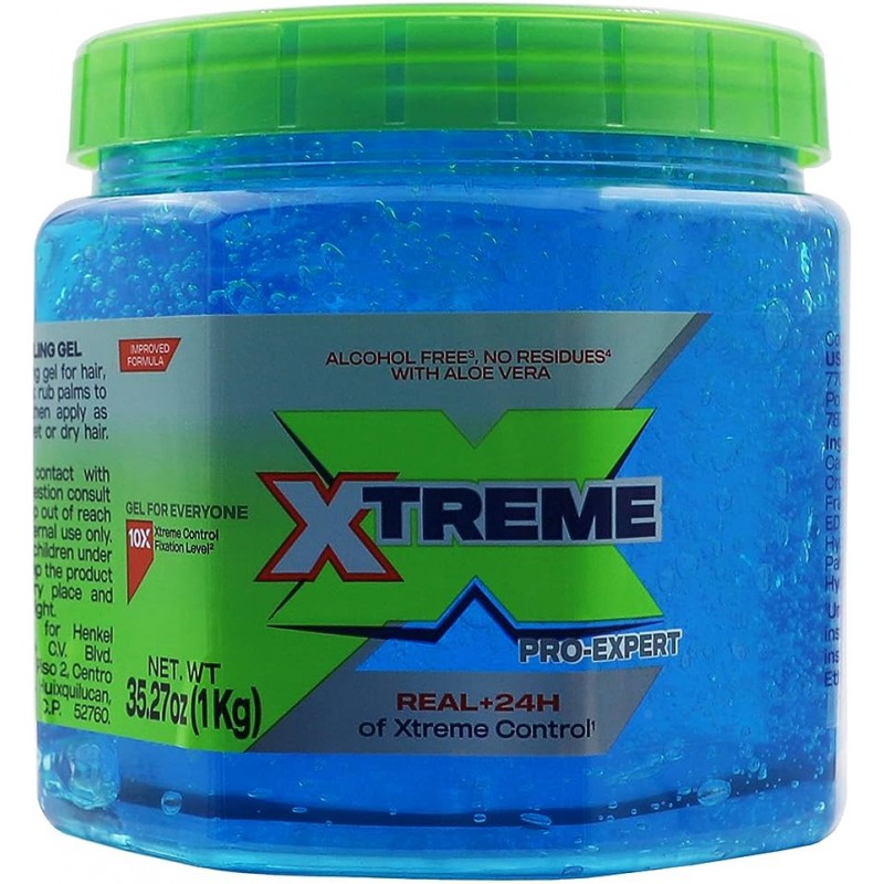 Wet Line - Xtreme Professional Styling Gel - 1kilo - Bleu - à l'Aloé Vera