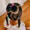 8 Vavas - Hair Bobbles - Elastiques avec boules décoratives - Rose et Blanc