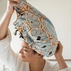 Bounce Curl - Bonnet de Nuit Reversible en Satin - Floral