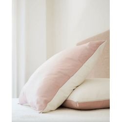 Taie D'oreiller - Sleep and Care - 2 en 1- Carré Rose Pastel