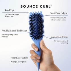 Bounce Curl - Volume EdgeLift Brush - Cheveux Frisés et Crépus - Bleue