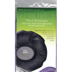 Extra Large Bonnet with Built-In anti-breakage conditioner Black