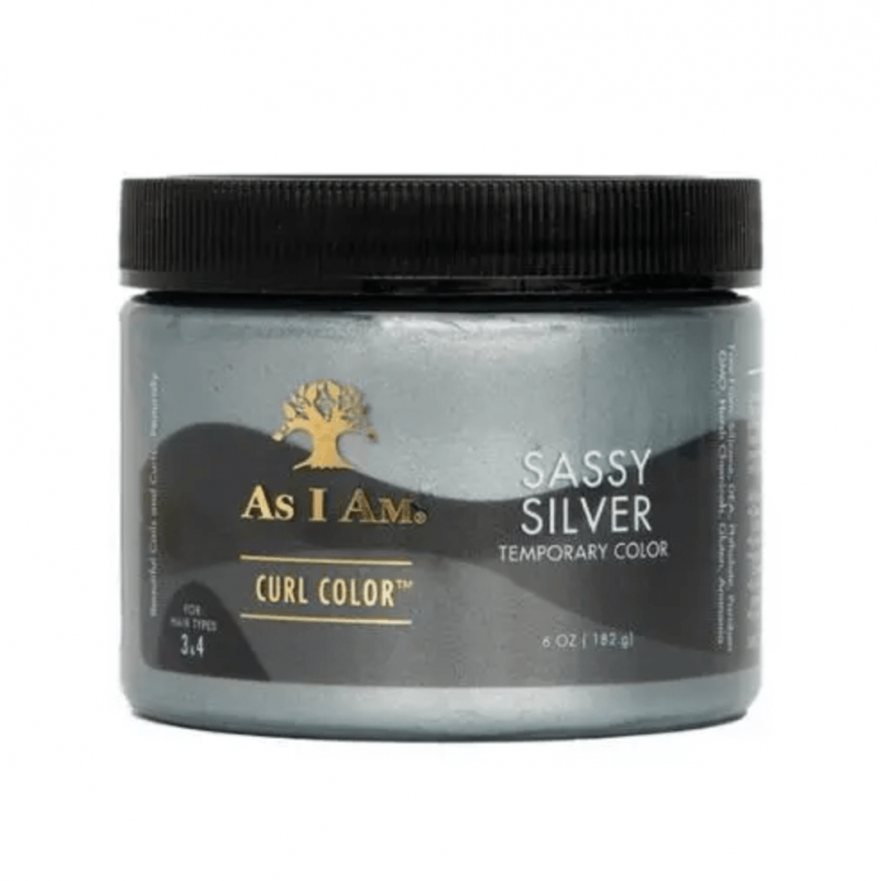 Coloration VEGAN Temporaire - As I AM Curl Color - Sassy Silver - 170gr
