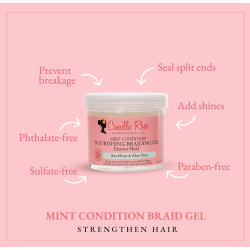 Camille Rose - Gel Nutritif de Coiffage - Fixation forte - Mint Condition Nourishing Braiding Gel
