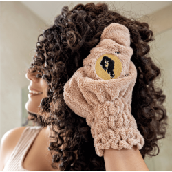 Bounce Curl - Gants Plopping en Microfibre - Hair Drying Mittens - TAN