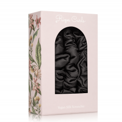 Trio de Mini chouchou en Soie VEGAN - Noir