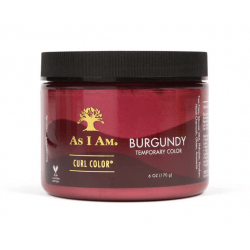 Coloration VEGAN Temporaire - As I AM Curl Color - Burgundy - 182gr
