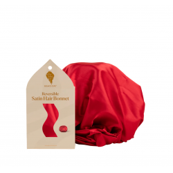 Bounce Curl - Bonnet de Nuit Reversible en Satin - Rouge