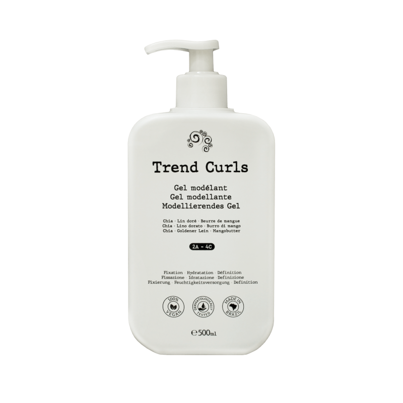 Trend Curls - Gel Modelant - Graine de Lin et Mangue - 2A-4C - 500ml
