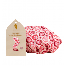 Bounce Curl - Bonnet de Nuit Reversible en Satin - Pink