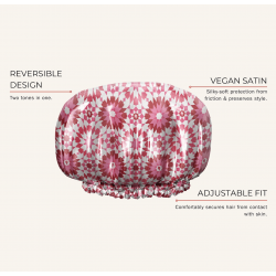 Bounce Curl - Bonnet de Nuit Reversible en Satin - Pink