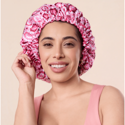 Bounce Curl - Bonnet de Nuit Reversible en Satin - Pink