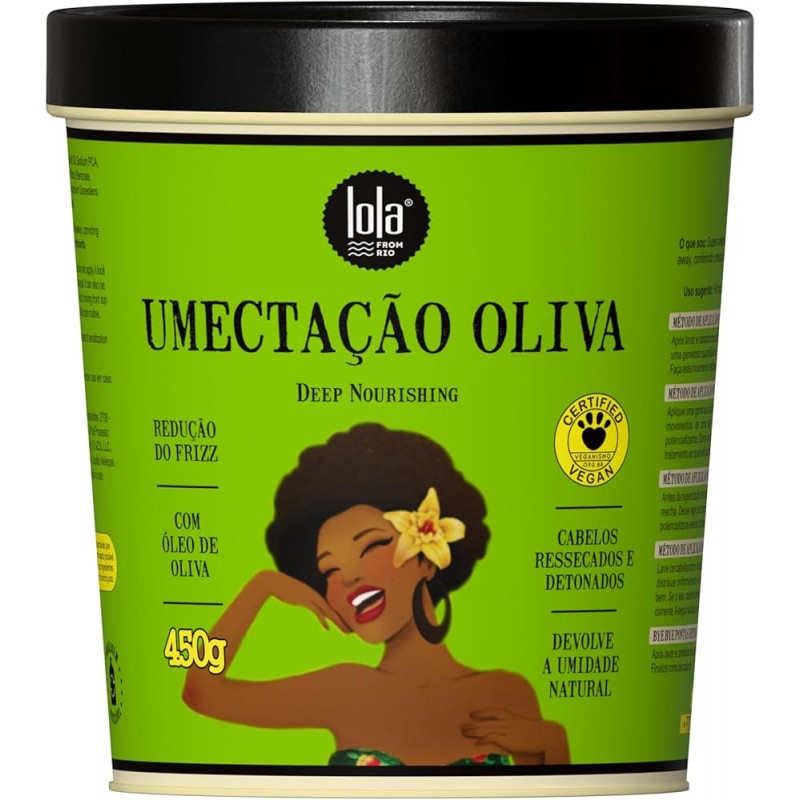 Lola From Rio – Masque Umectação Oliva - Masque Hydratant à l'huile d'Olive -100% Végétal - 450gr