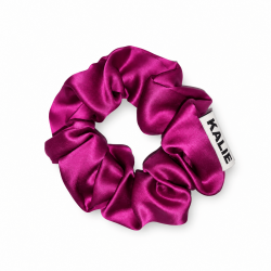 KALIE – Scrunchie en soie Fuchsia - Large