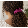 KALIE – Scrunchie en soie Fuchsia - Large