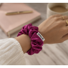 KALIE – Scrunchie en soie Fuchsia - Large