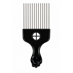 Peigne Afro Dents Metal Spécial Volume - Poing - Metal Pik