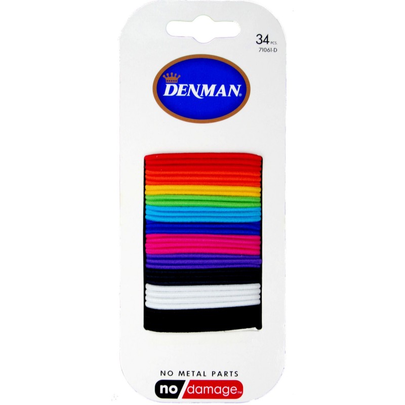 34 Denman Elastic Hair Bands 2mm bright color