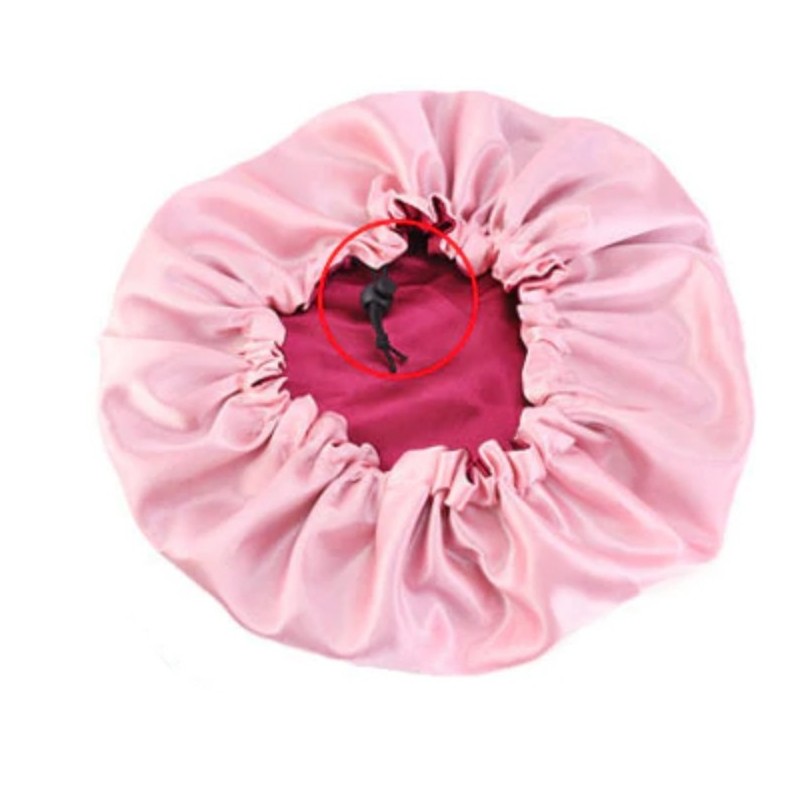 Ébène et Couleurs Styles-Bonnet en satin réversible à cordon réglable –  Ébène et couleurs styles