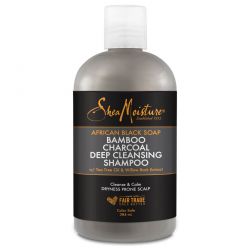 Shampoing Clarifiant Profond au Charbon - African Black Soap Bamboo Charcoal Deep Cleansing shampoo