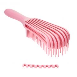 Afro Kurly Brush – Brosse démêlante multi-branches - Rose