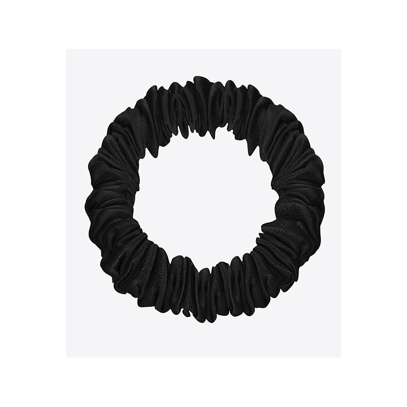 Gentle Kiss - Scrunchie en Pure Soie de Murier - 19 mommes - Liquorice - Fin