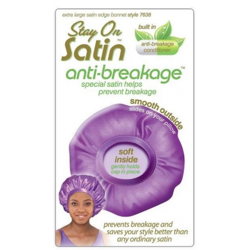Extra Large Bonnet with Built-In anti-breakage conditioner Black
